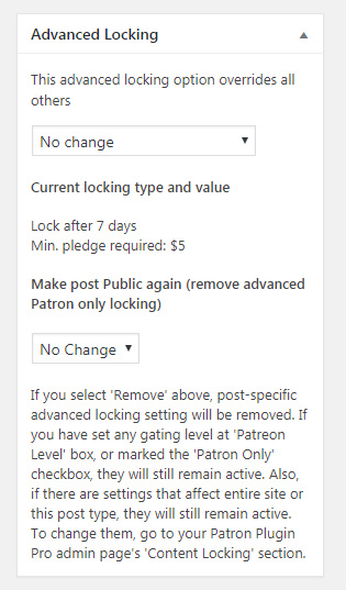Advanced Single Post Locking
