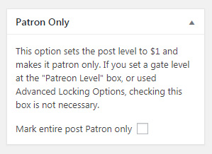 Mark Entire Post Patron Only