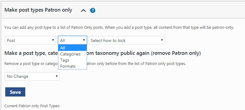 Select all or category